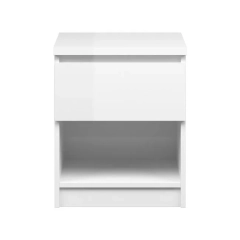 Szafka nocna biała wysoki połysk 40 cm Naia