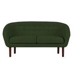Sofa 2-osobowa tapicerowana zielona Tana