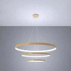 RIO 3 Thoro żyrandol-3 średnice kół, 6 kolorów, 2 barwy światła - Zielony - Ciepłobiała 3000K