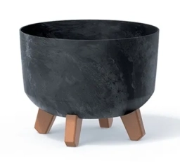 PROSPERPLAST Doniczka Gracia Beton Effect antracyt DGRL240E-S433