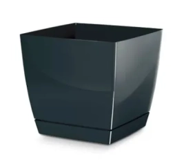 PROSPERPLAST Doniczka Coubi kwadrat grafit DUKP240