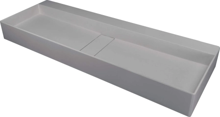 Deante CQB_SU1S Umywalka granitowa szara nablatowa 100cm z maskownicą