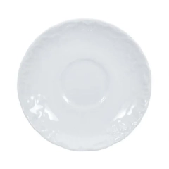 Ćmielów Spodek 15,7 cm zestaw 6 sztuk Rococo Maria białe 0001