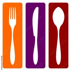 Tapeta ścienna Widelec, nóż i łyżka