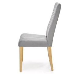 Krzesło do jadalni tapicerowane szare / dąb miodowy Diego 3