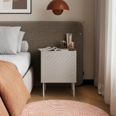 Komplet szafek nocnych beżowy mat 45 cm Linea