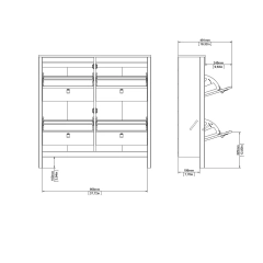 Szafka na buty jackson hickory mat 102 cm Madrid
