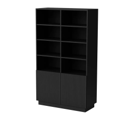 Regał do salonu czarny mat 100 x 40 x 170 cm Ardea