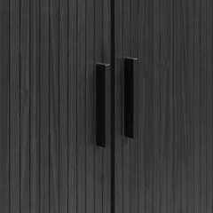 Stolik kawowy okrągły jesion czarny 80 cm Loftis