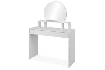 Toaletka z lustrem biała mat 100 cm Image