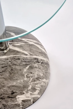 Stolik kawowy transparentny / szary 40 cm Ariana