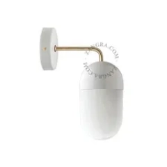 lampa ścienna porcelanowa szklany klosz Zangra