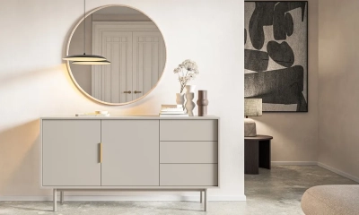 Komoda z drzwiami i szufladami kaszmir mat 154 cm Viva