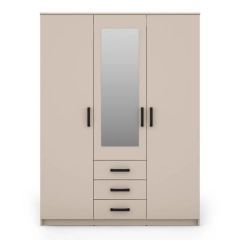 Szafa z lustrem trzydrzwiowa kaszmir mat 150 x 200 cm Sento