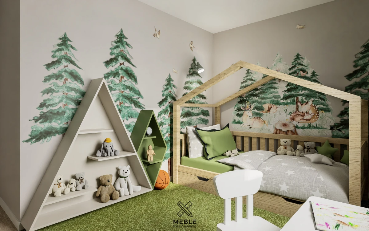 Pokój dziecięcy inspirowany lasem